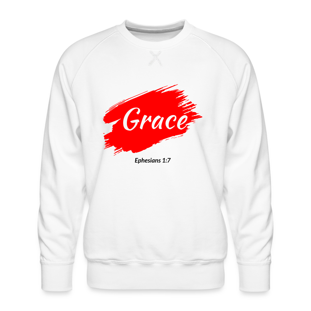 Grace Men’s Premium Sweatshirt - white