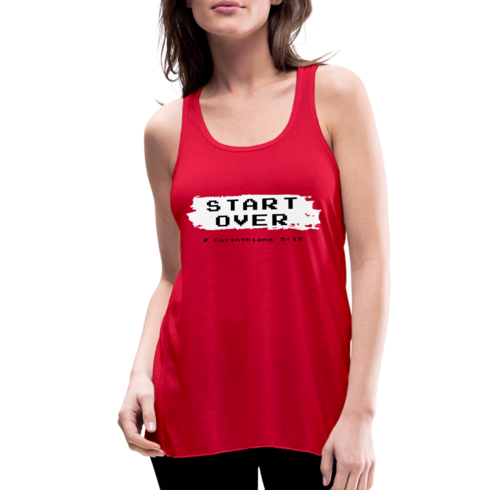 Start Over Women's Flowy Tank Top by Bella - red