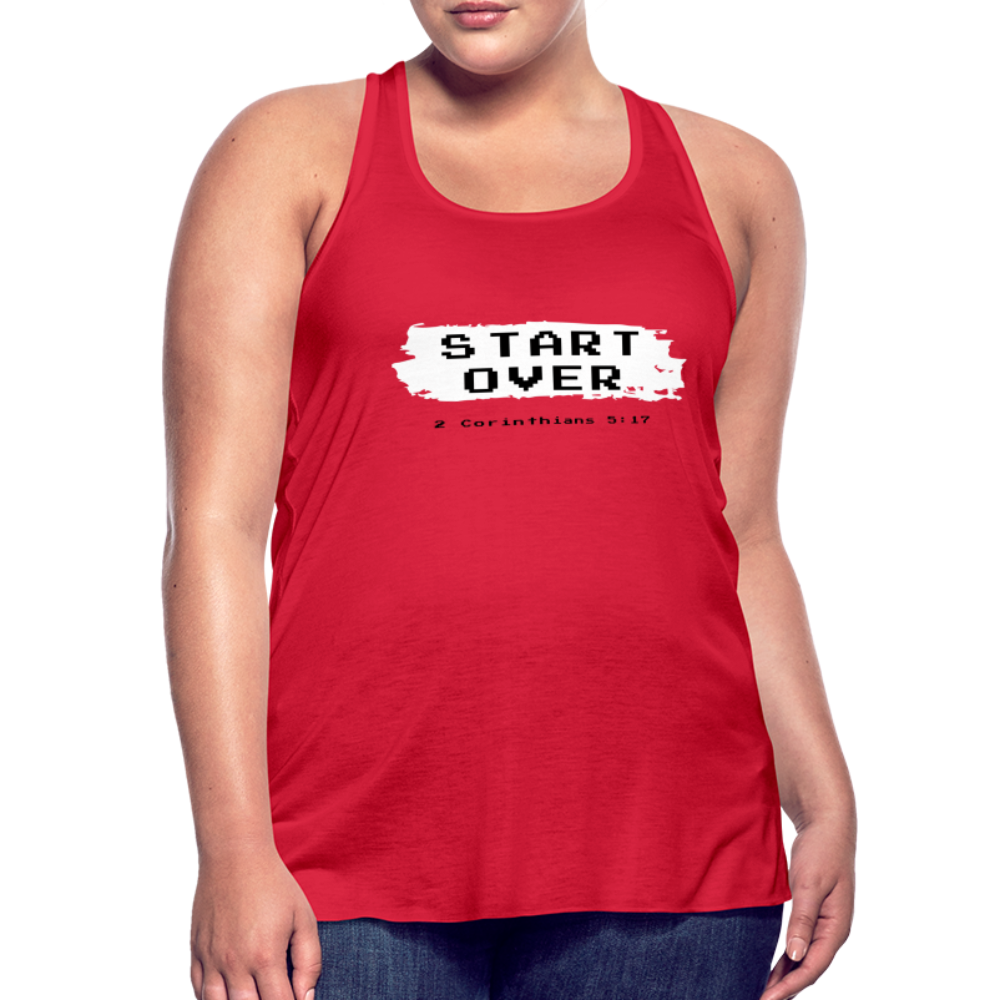 Start Over Women's Flowy Tank Top by Bella - red