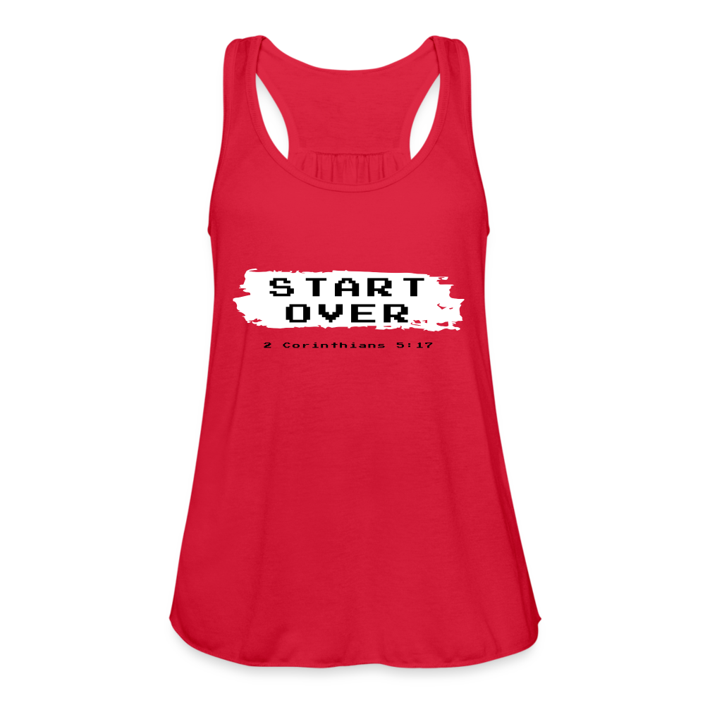 Start Over Women's Flowy Tank Top by Bella - red