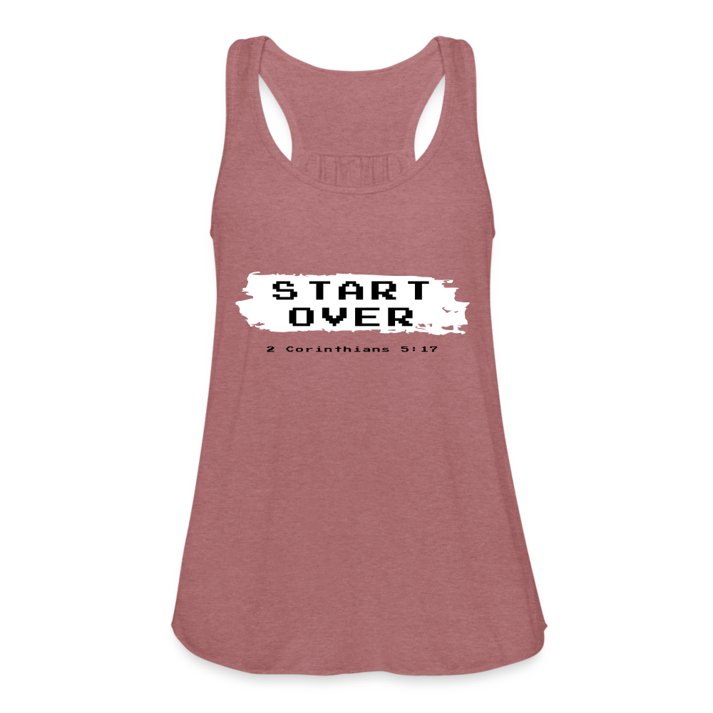 Start Over Women's Flowy Tank Top by Bella - mauve