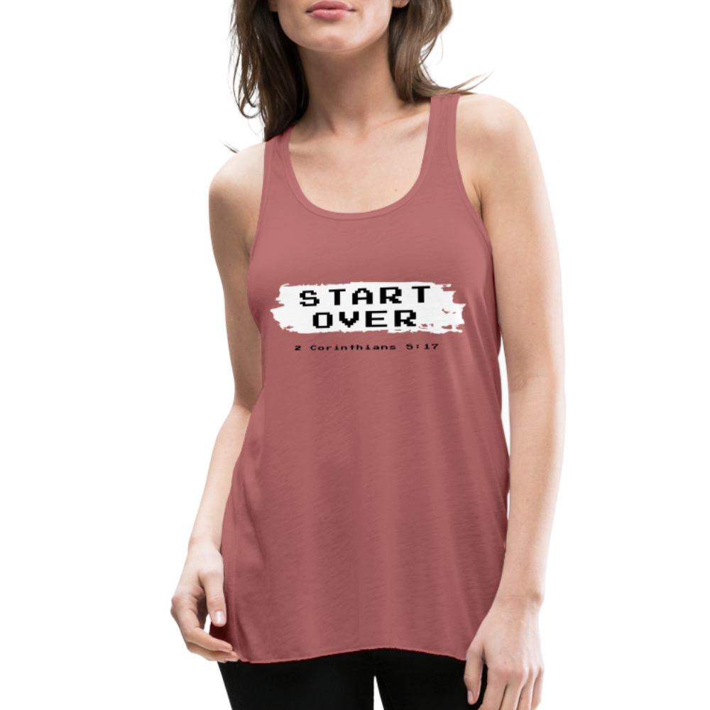 Start Over Women's Flowy Tank Top by Bella - mauve