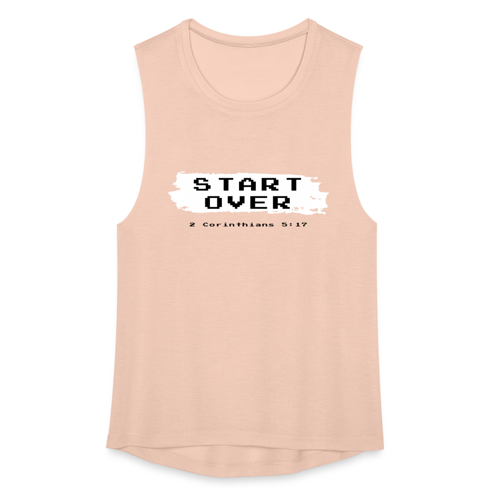 Start Over Women's Flowy Muscle Tank by Bella - peach