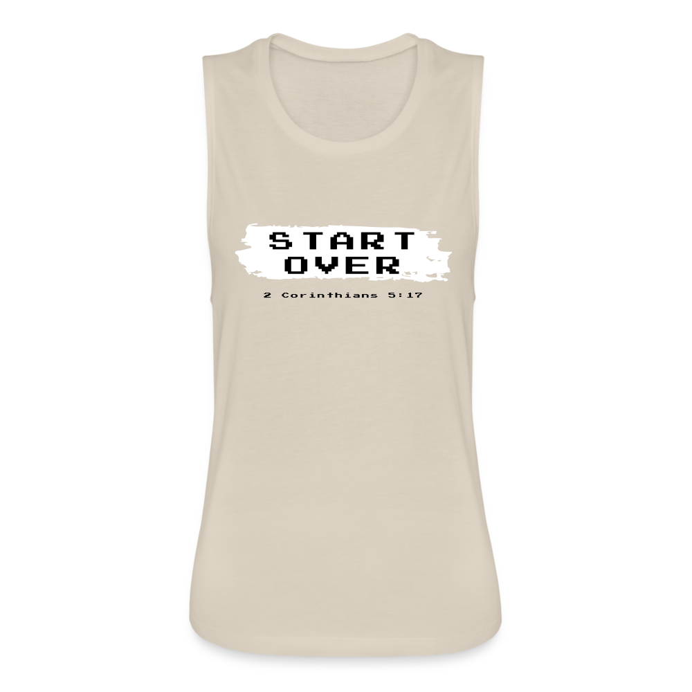 Start Over Women's Flowy Muscle Tank by Bella - dust