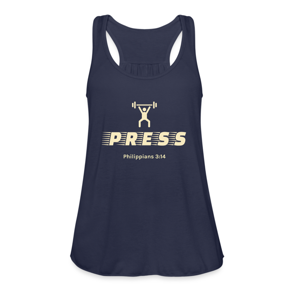 Press Women's Flowy Tank Top by Bella - navy