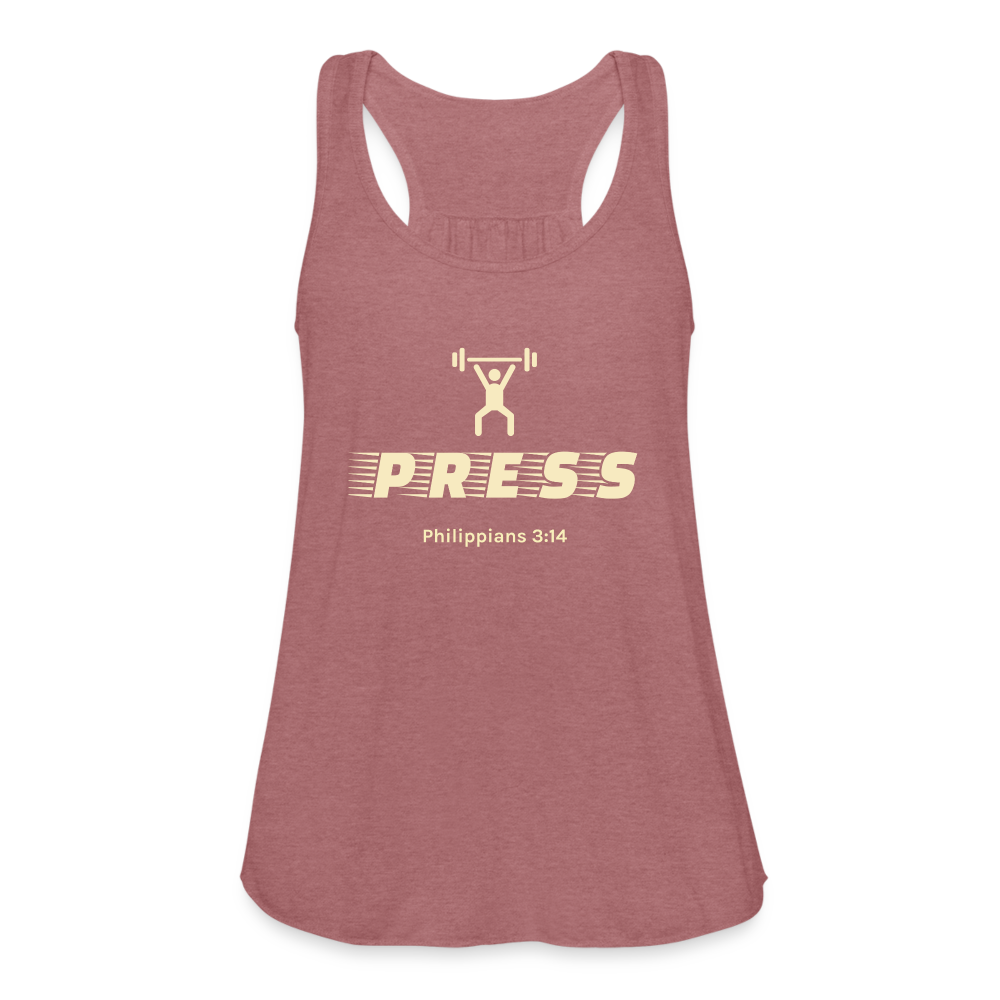 Press Women's Flowy Tank Top by Bella - mauve