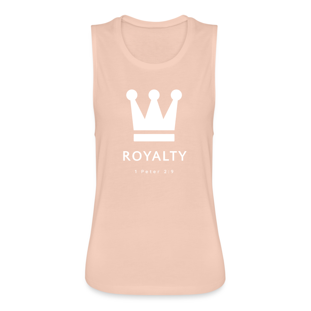 Royalty Women's Flowy Muscle Tank by Bella - peach