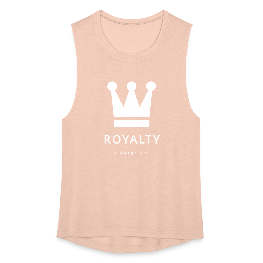 Royalty Women's Flowy Muscle Tank by Bella - peach