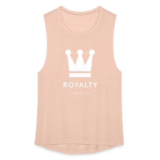 Royalty Women's Flowy Muscle Tank by Bella - peach