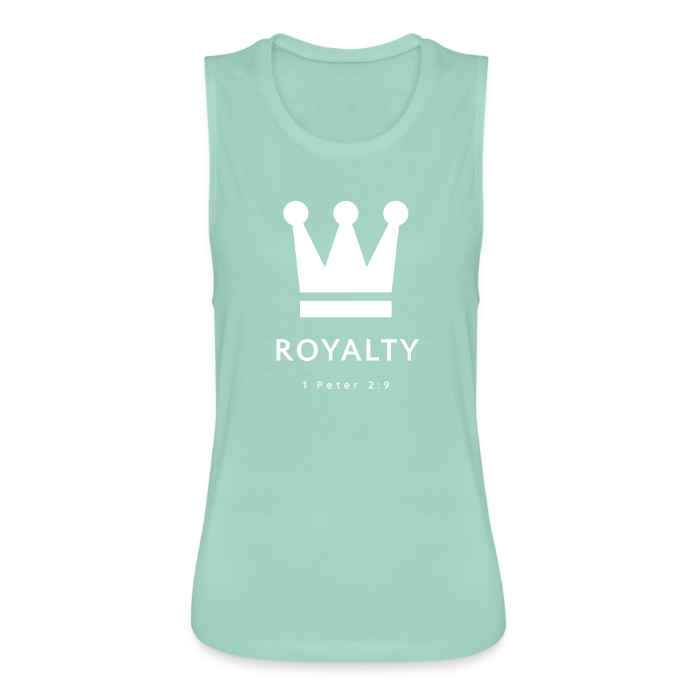 Royalty Women's Flowy Muscle Tank by Bella - dusty mint blue