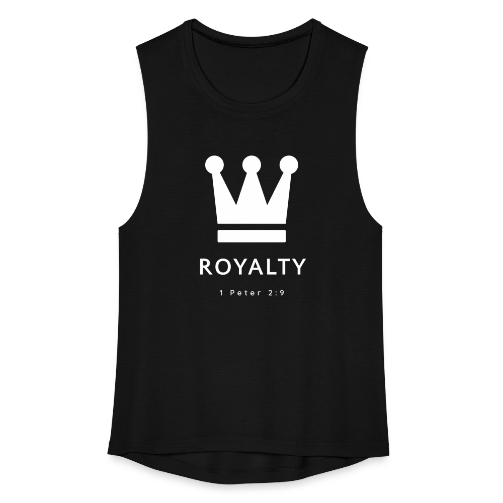 Royalty Women's Flowy Muscle Tank by Bella - black