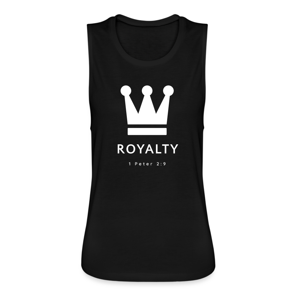 Royalty Women's Flowy Muscle Tank by Bella - black