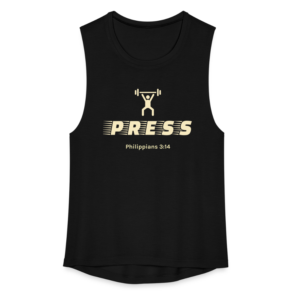 Press Women's Flowy Muscle Tank by Bella - black