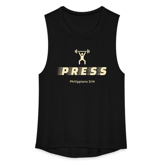 Press Women's Flowy Muscle Tank by Bella - black