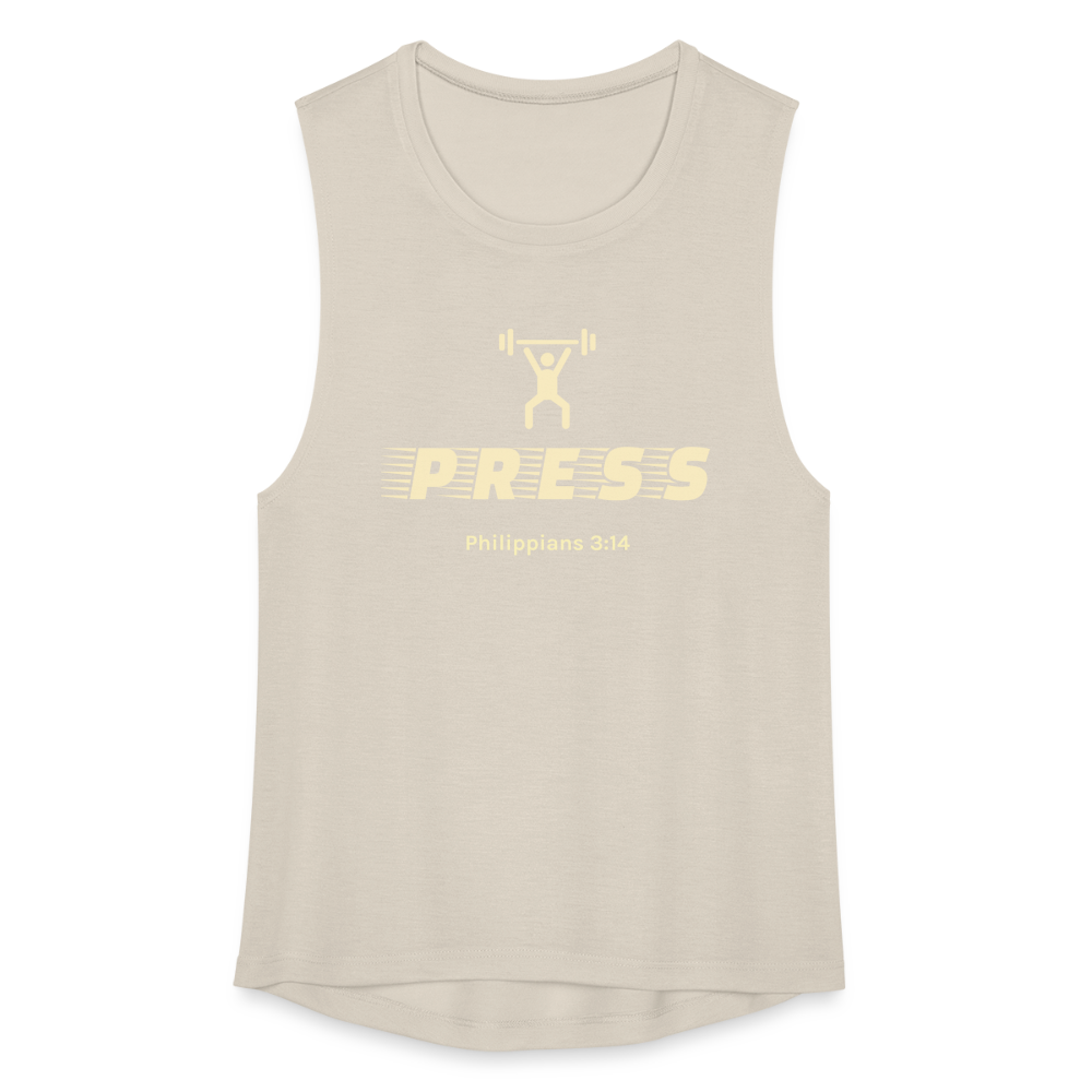 Press Women's Flowy Muscle Tank by Bella - dust