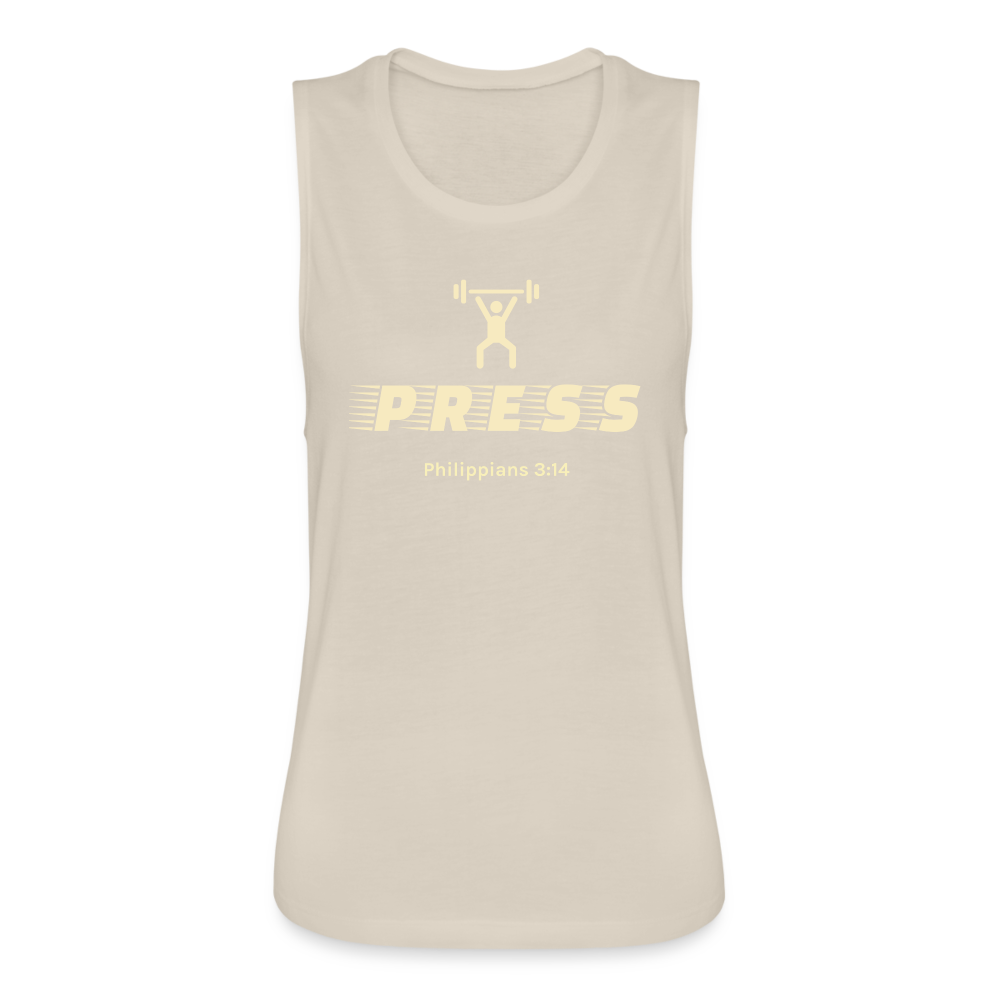 Press Women's Flowy Muscle Tank by Bella - dust