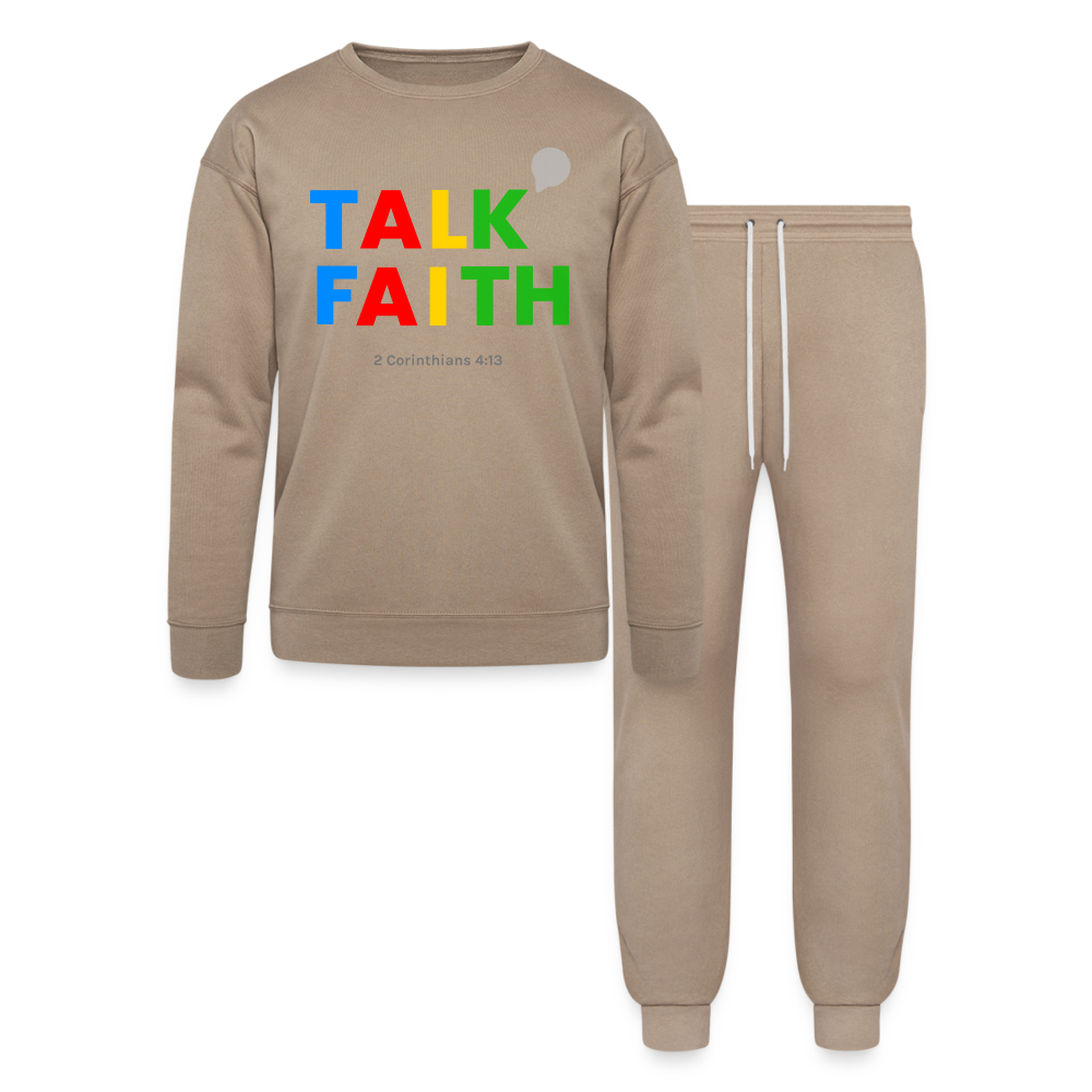 Talk Faith Premium Unisex Lounge Wear Set - tan