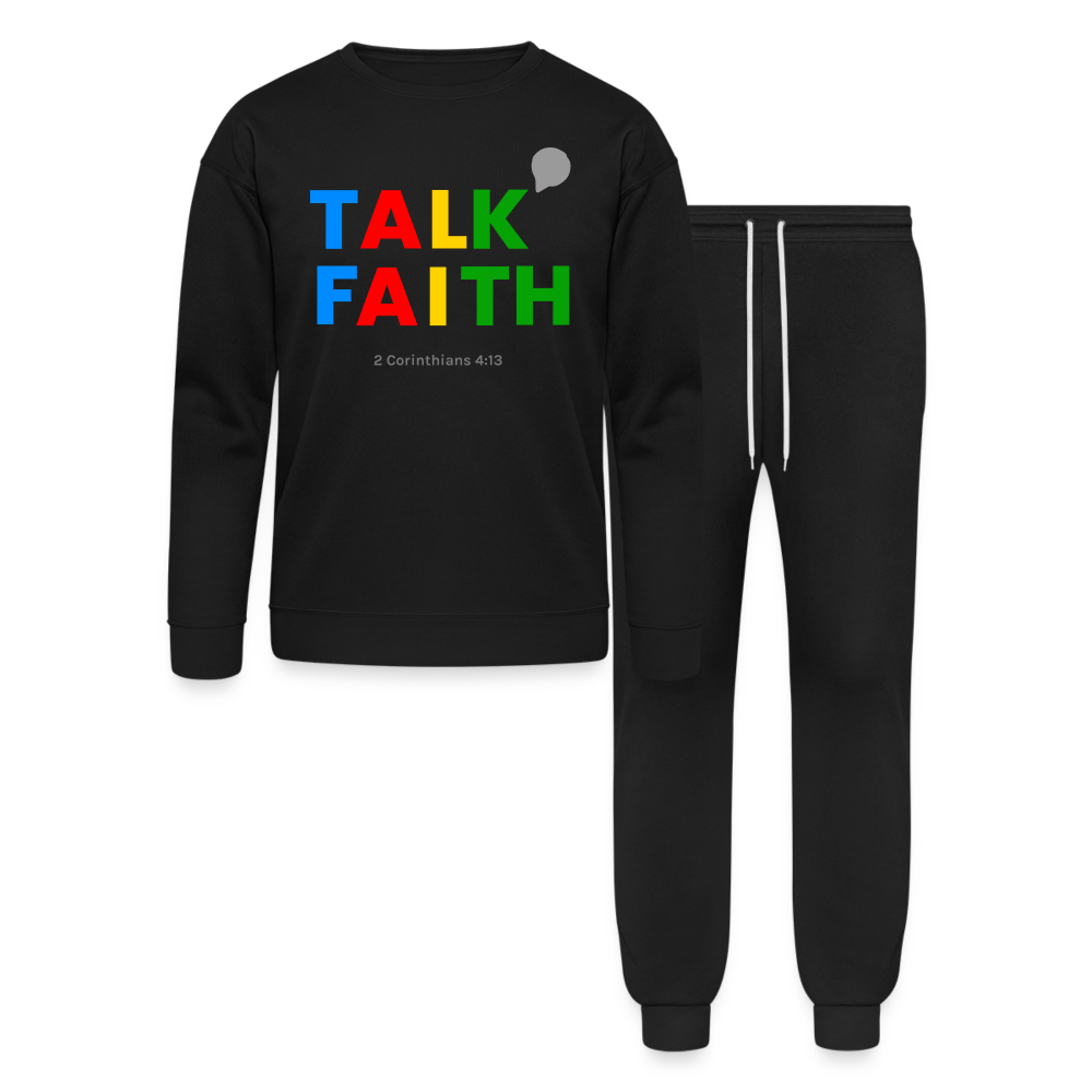 Talk Faith Premium Unisex Lounge Wear Set - black