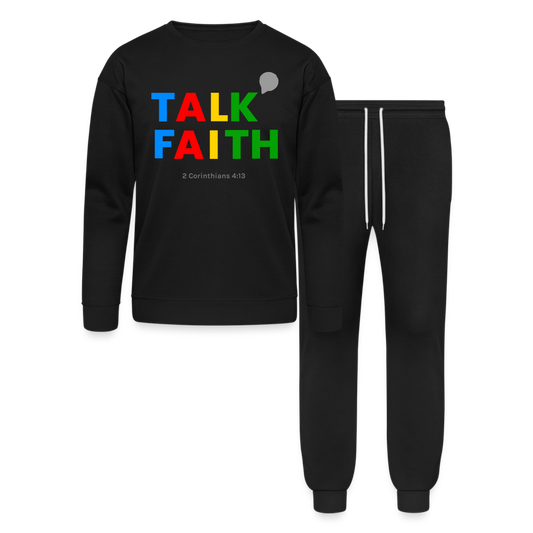 Talk Faith Premium Unisex Lounge Wear Set - black