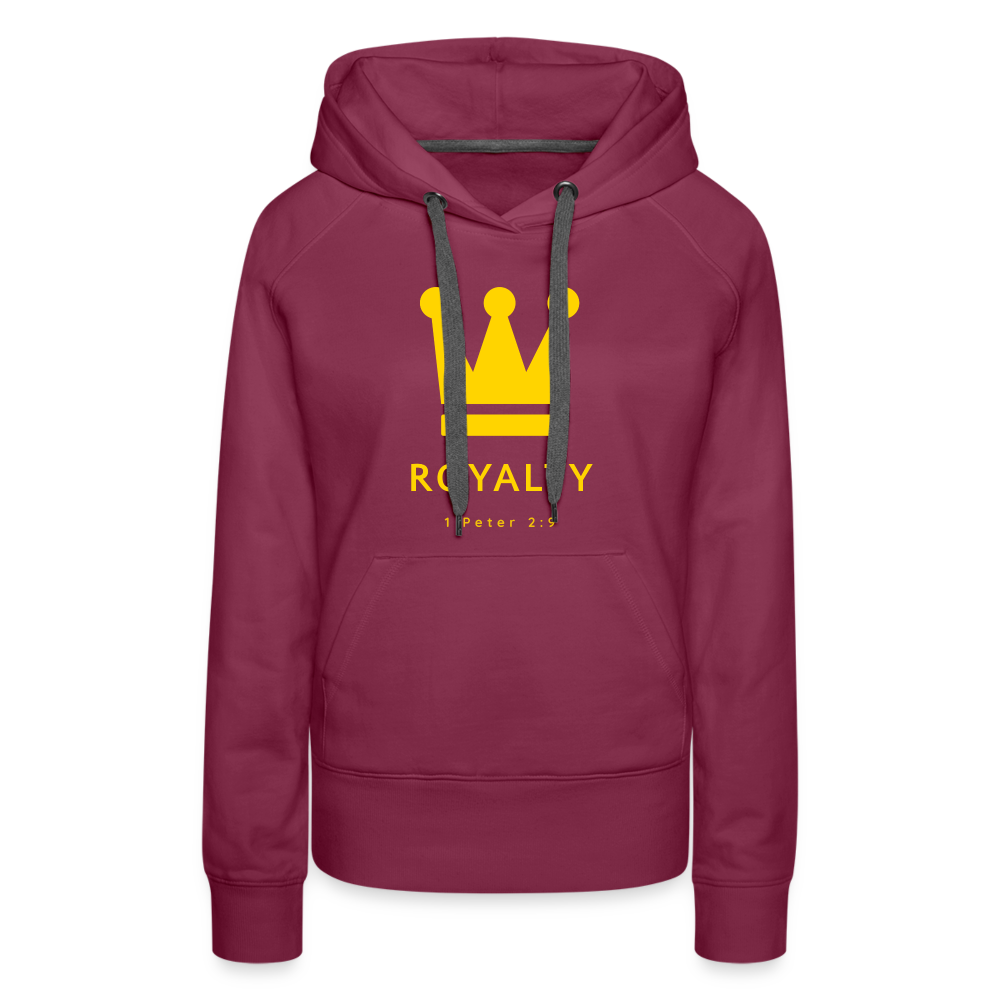 Be Royalty Gold Logo Women’s Premium Hoodie - burgundy