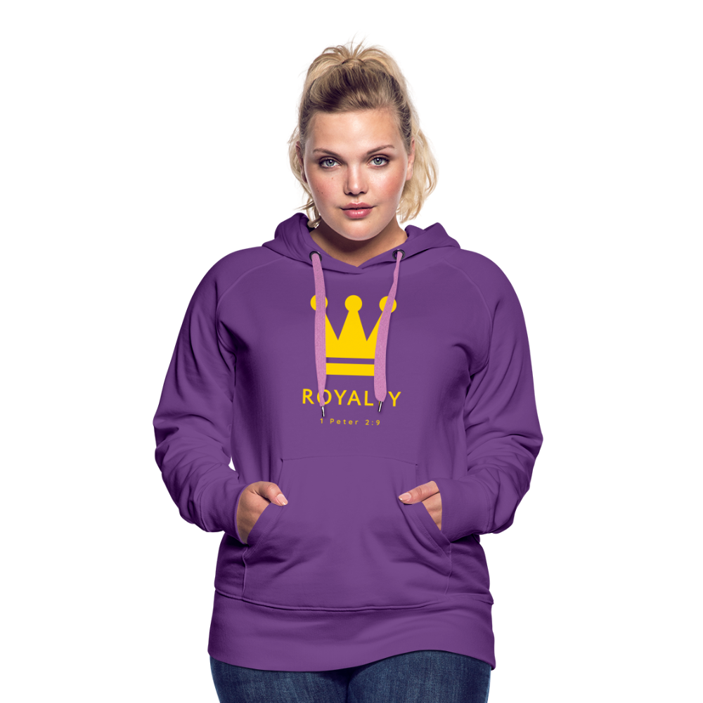 Be Royalty Gold Logo Women’s Premium Hoodie - purple