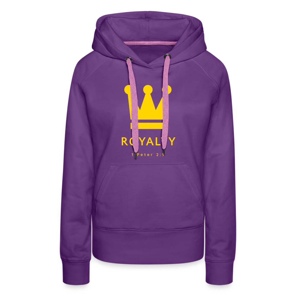 Be Royalty Gold Logo Women’s Premium Hoodie - purple