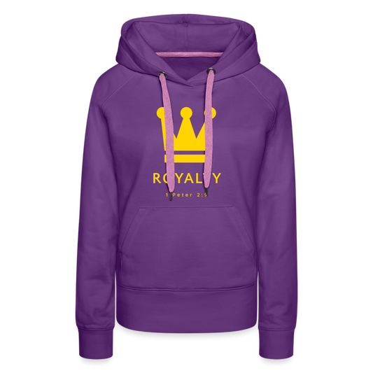 Be Royalty Gold Logo Women’s Premium Hoodie - purple