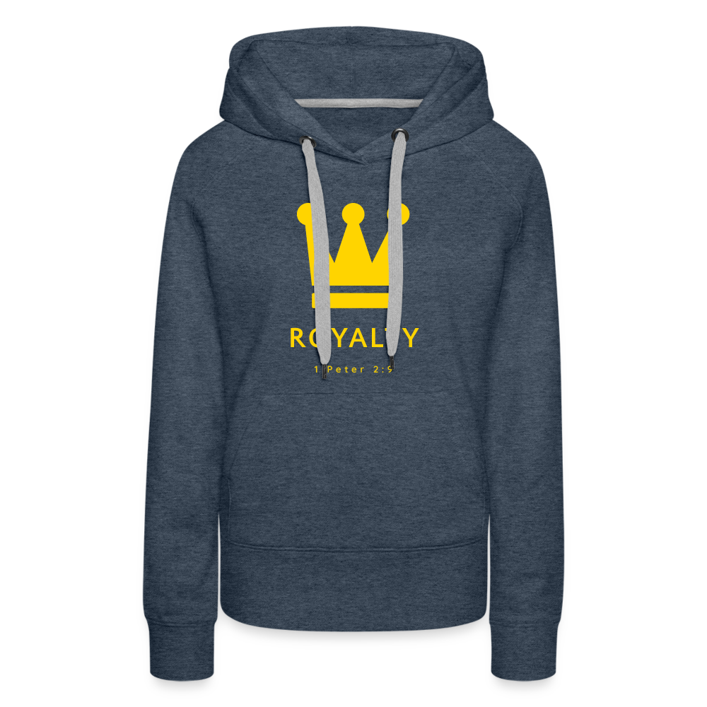 Be Royalty Gold Logo Women’s Premium Hoodie - heather denim