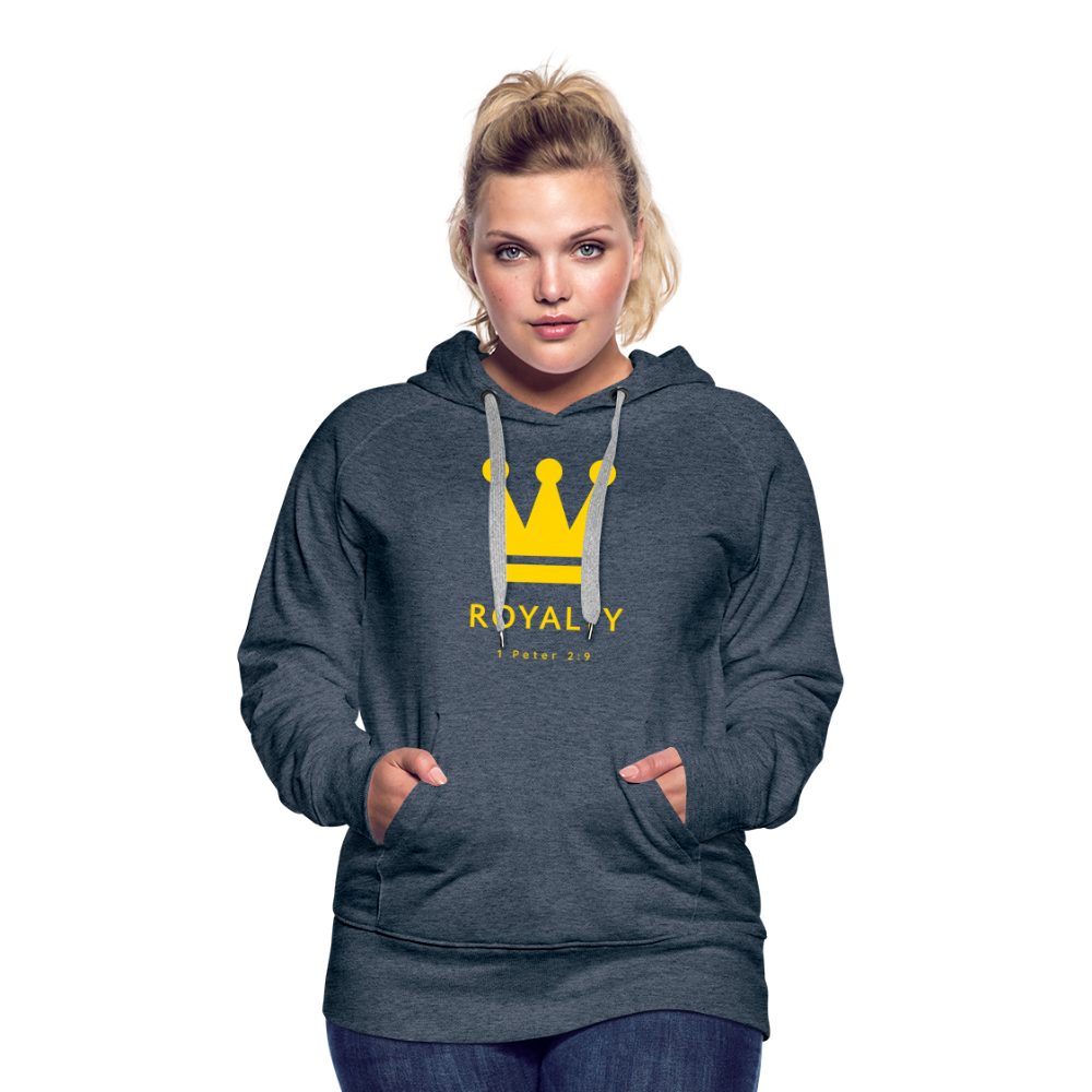 Be Royalty Gold Logo Women’s Premium Hoodie - heather denim