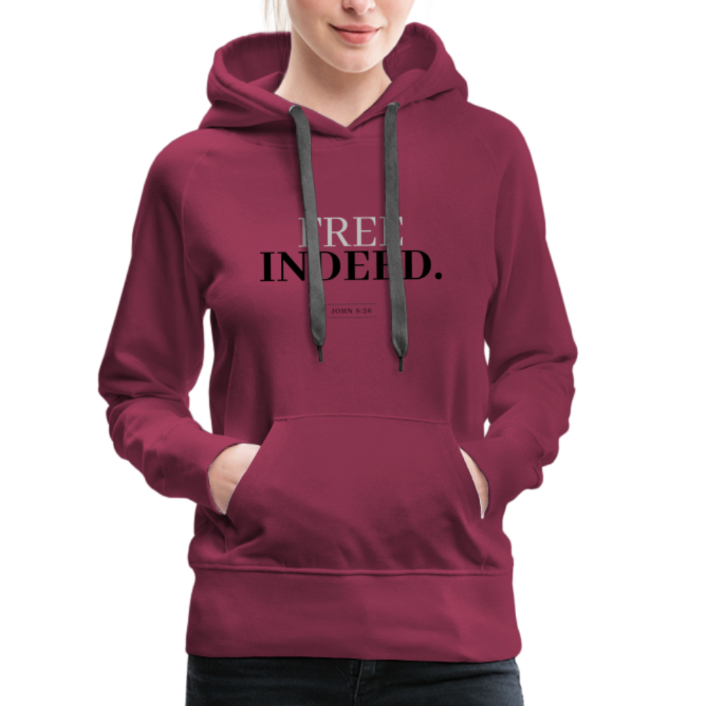 Free Indeed Women’s Premium Hoodie - burgundy