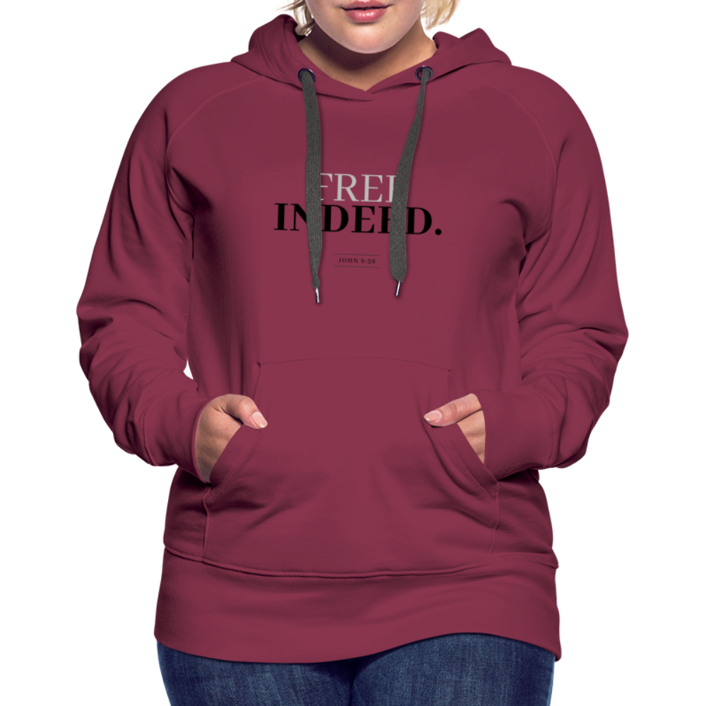 Free Indeed Women’s Premium Hoodie - burgundy