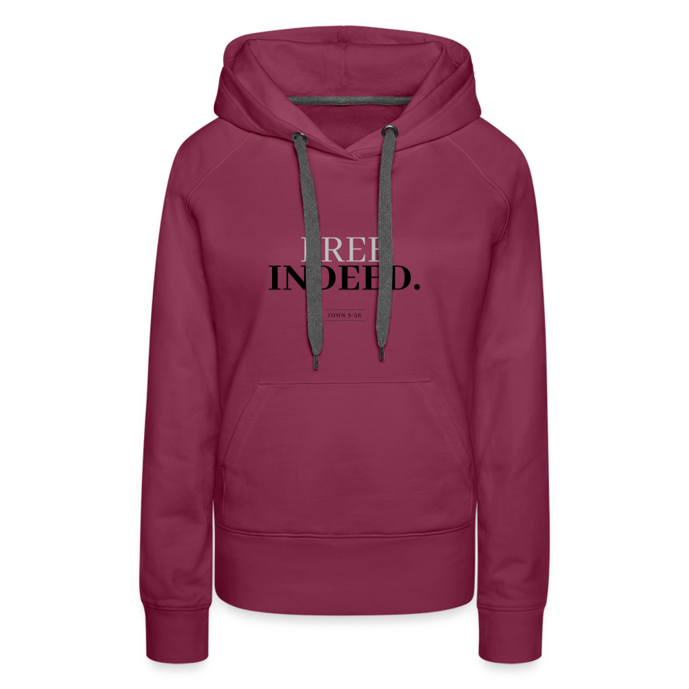 Free Indeed Women’s Premium Hoodie - burgundy