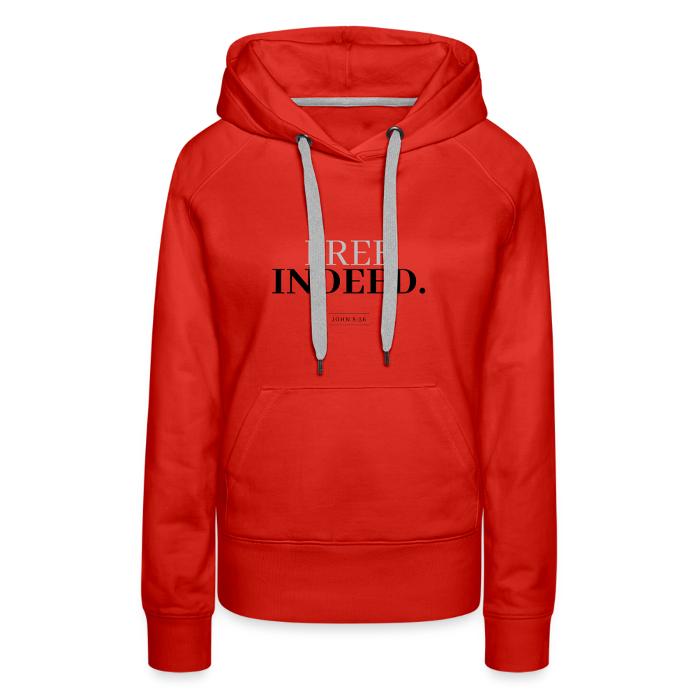 Free Indeed Women’s Premium Hoodie - red