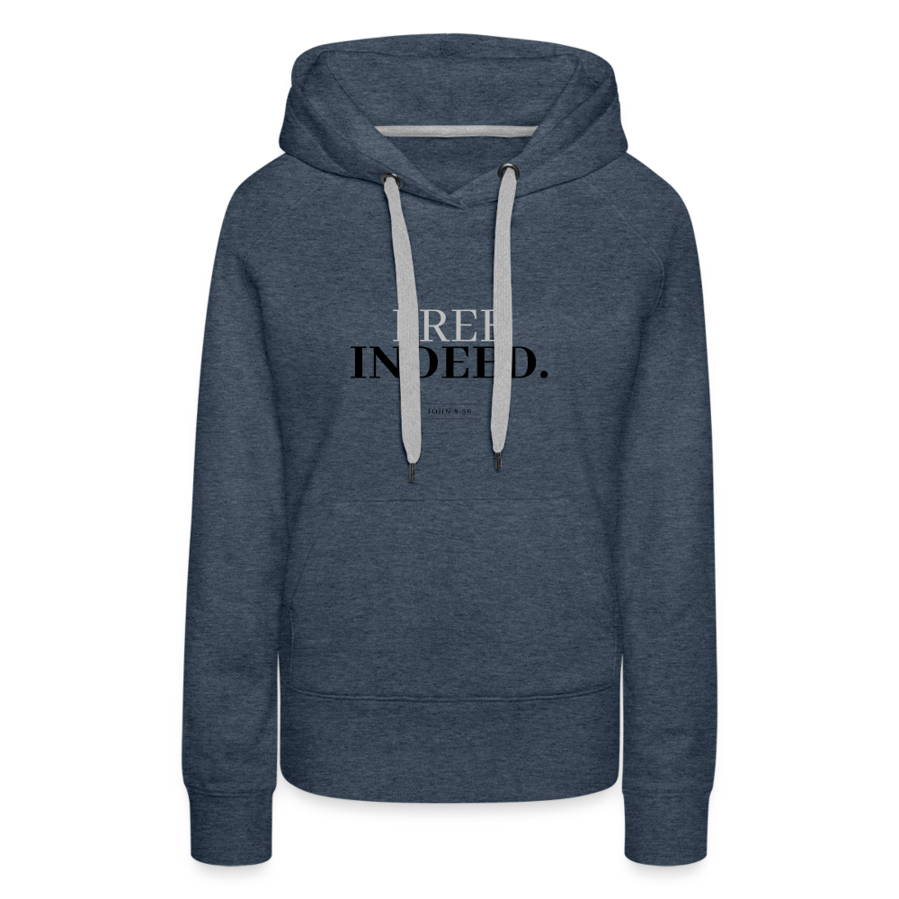 Free Indeed Women’s Premium Hoodie - heather denim