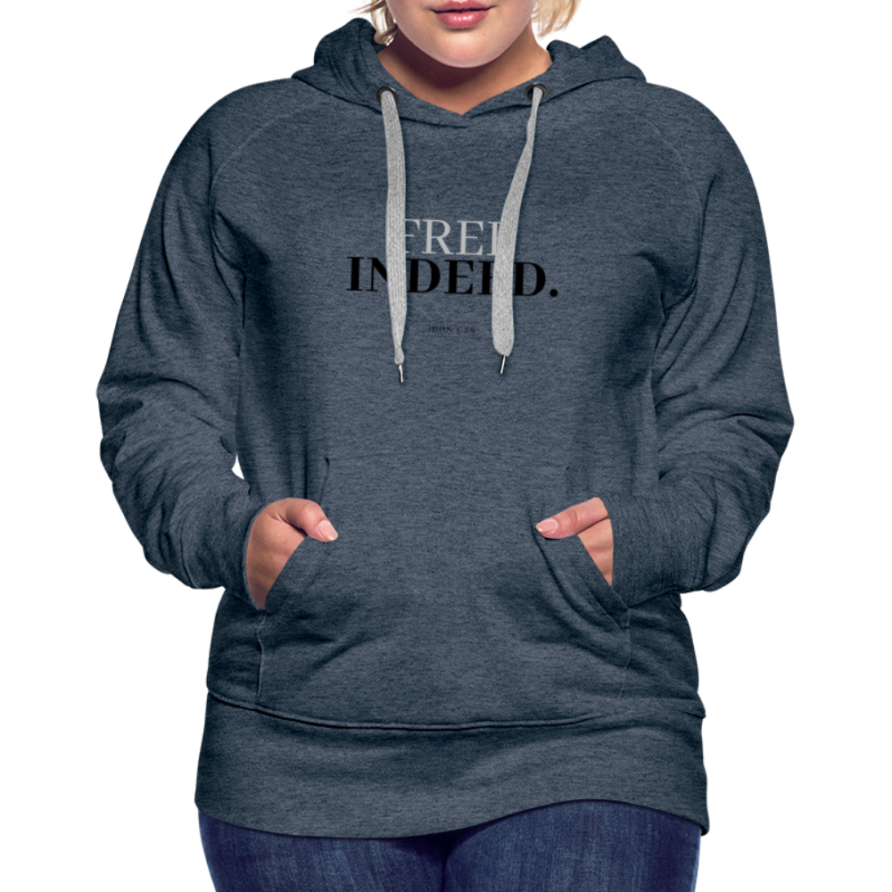 Free Indeed Women’s Premium Hoodie - heather denim