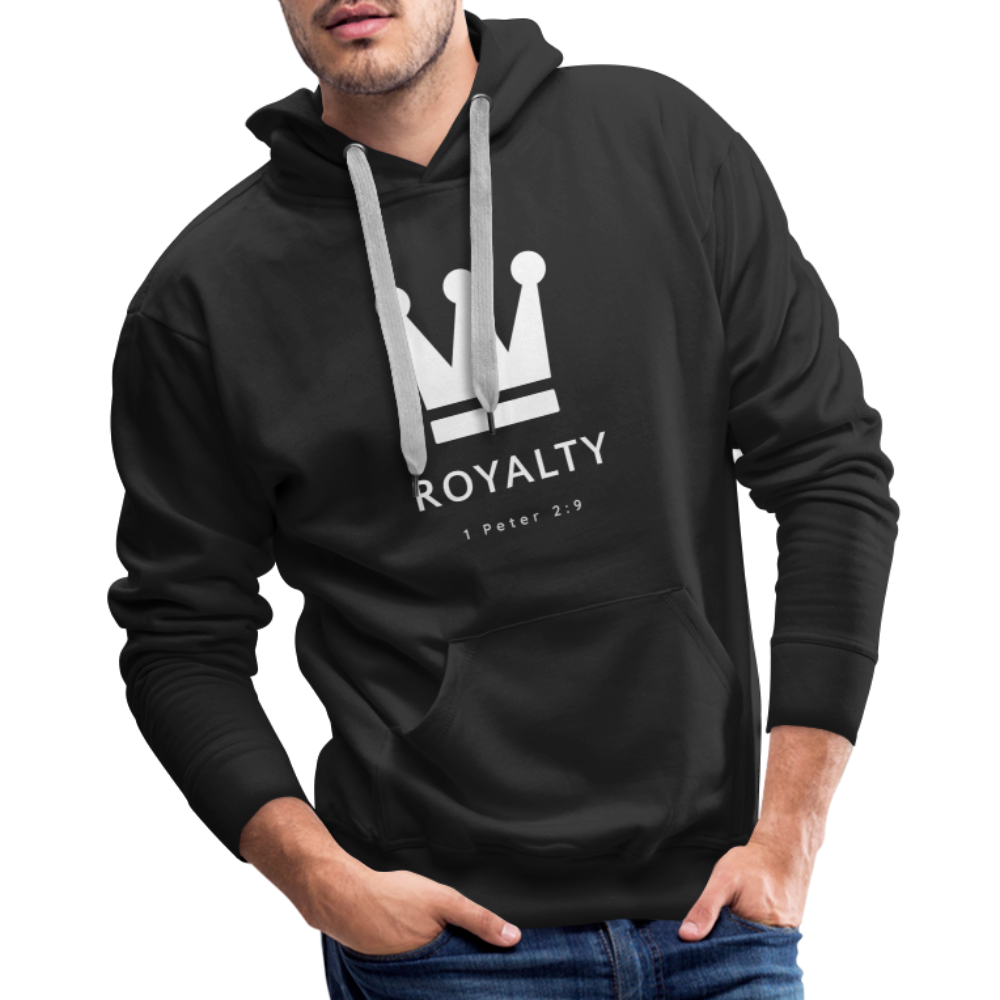 Be Royalty White Logo Men’s Premium Hoodie - black