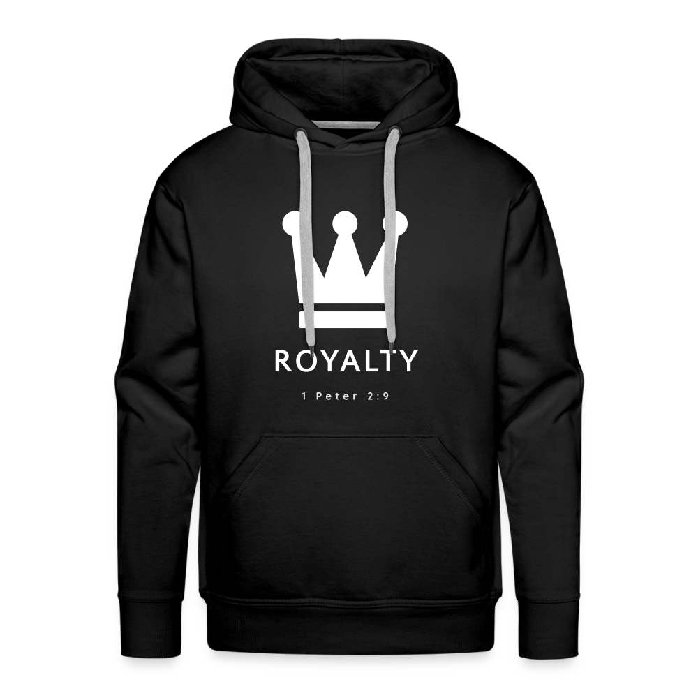 Be Royalty White Logo Men’s Premium Hoodie - black