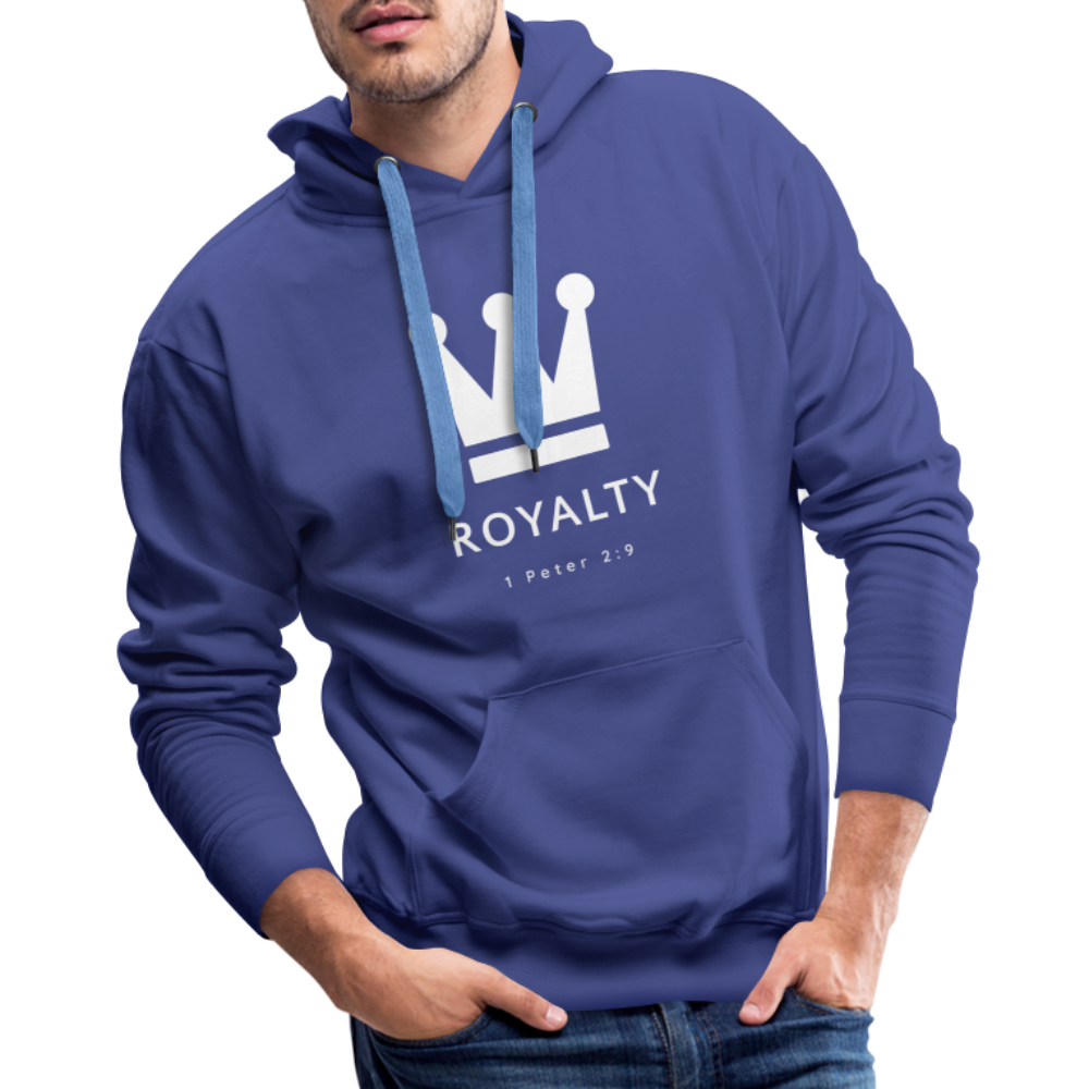 Be Royalty White Logo Men’s Premium Hoodie - royal blue