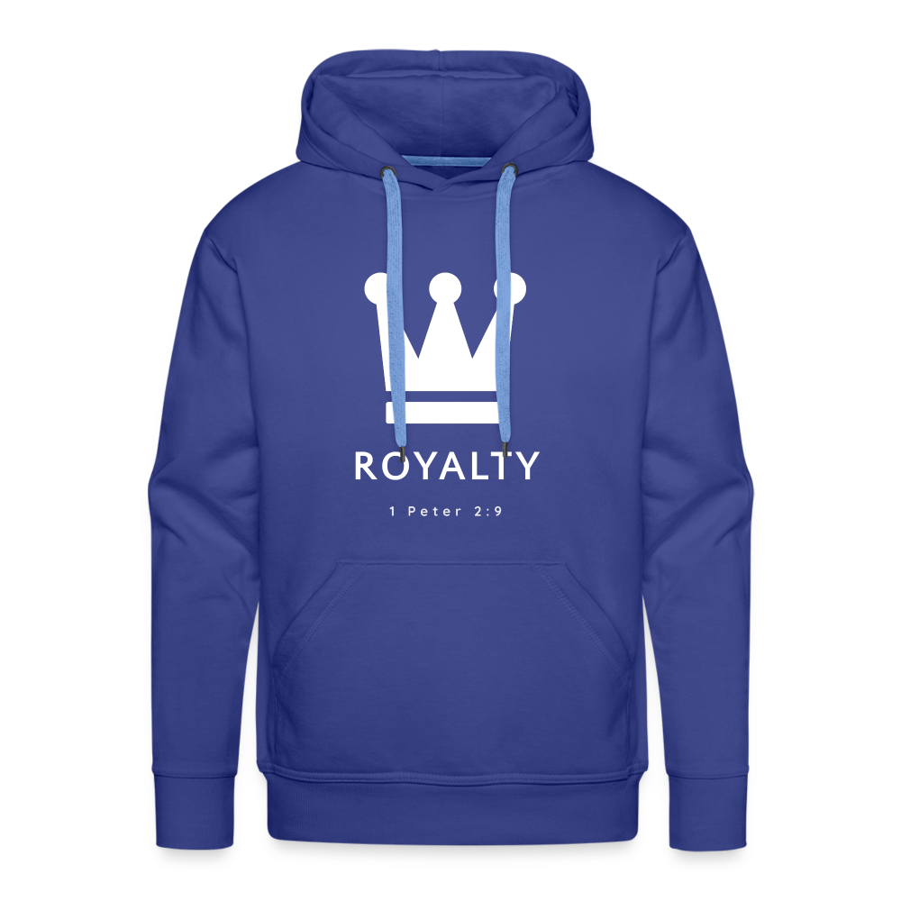 Be Royalty White Logo Men’s Premium Hoodie - royal blue