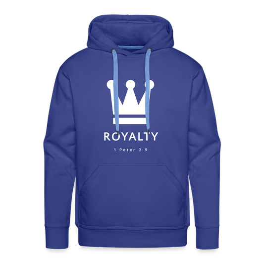 Be Royalty White Logo Men’s Premium Hoodie - royal blue