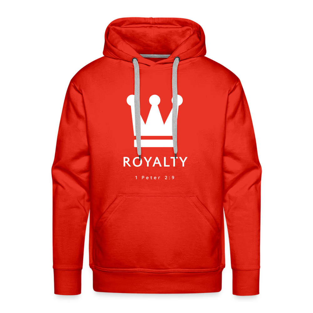 Be Royalty White Logo Men’s Premium Hoodie - red