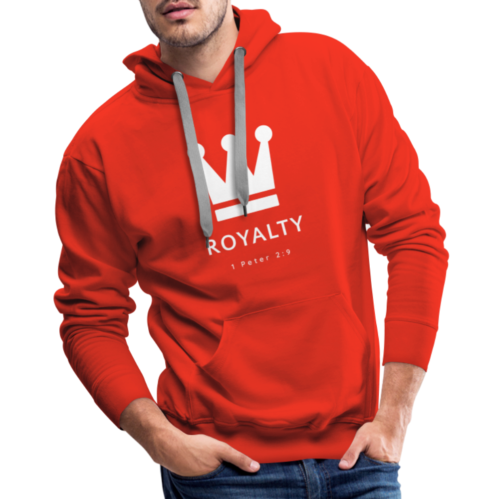 Be Royalty White Logo Men’s Premium Hoodie - red