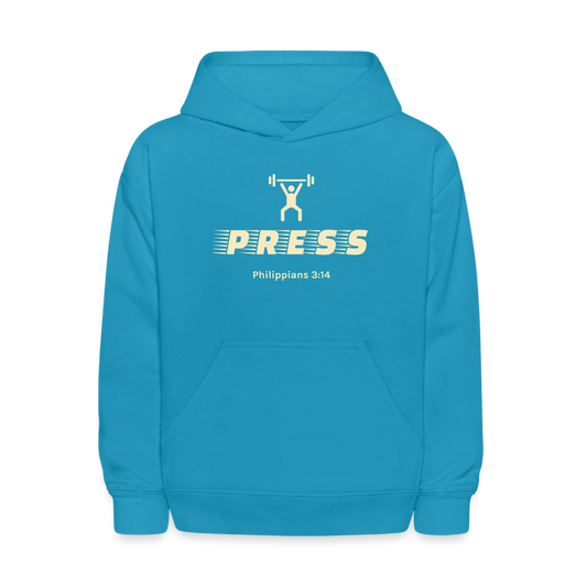 Kids' Press Hoodie - turquoise