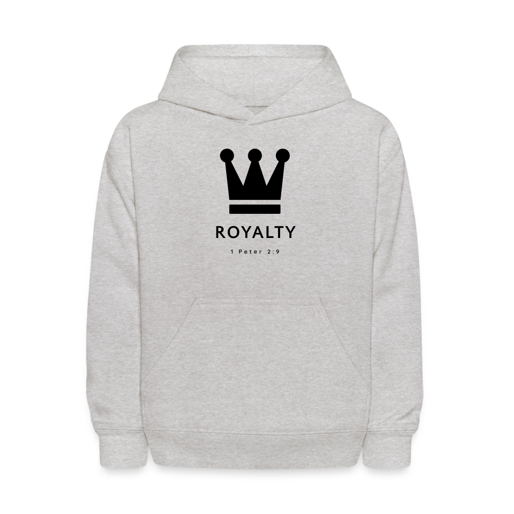 Kids' Be Royalty Black Logo Hoodie - heather gray