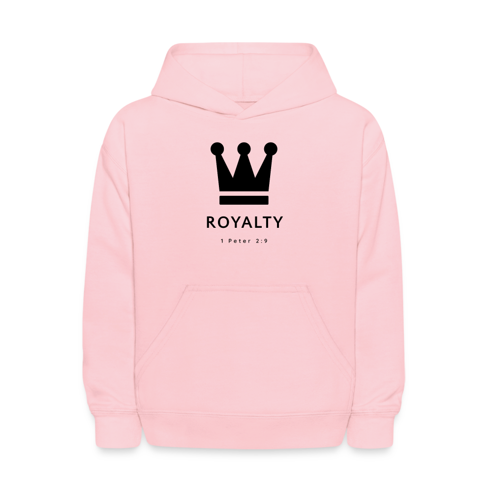 Kids' Be Royalty Black Logo Hoodie - pink