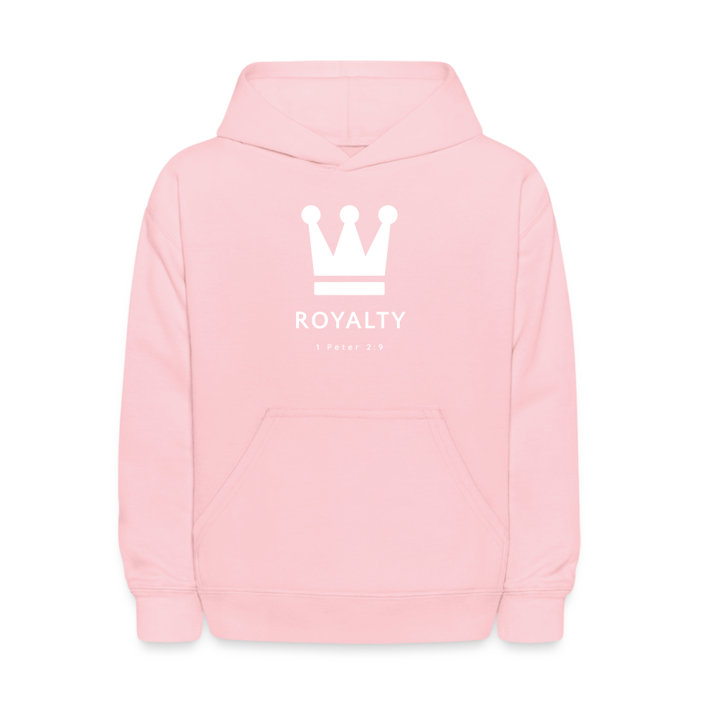 Kids' Be Royalty White Logo Hoodie - pink