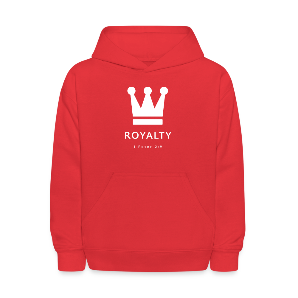 Kids' Be Royalty White Logo Hoodie - red