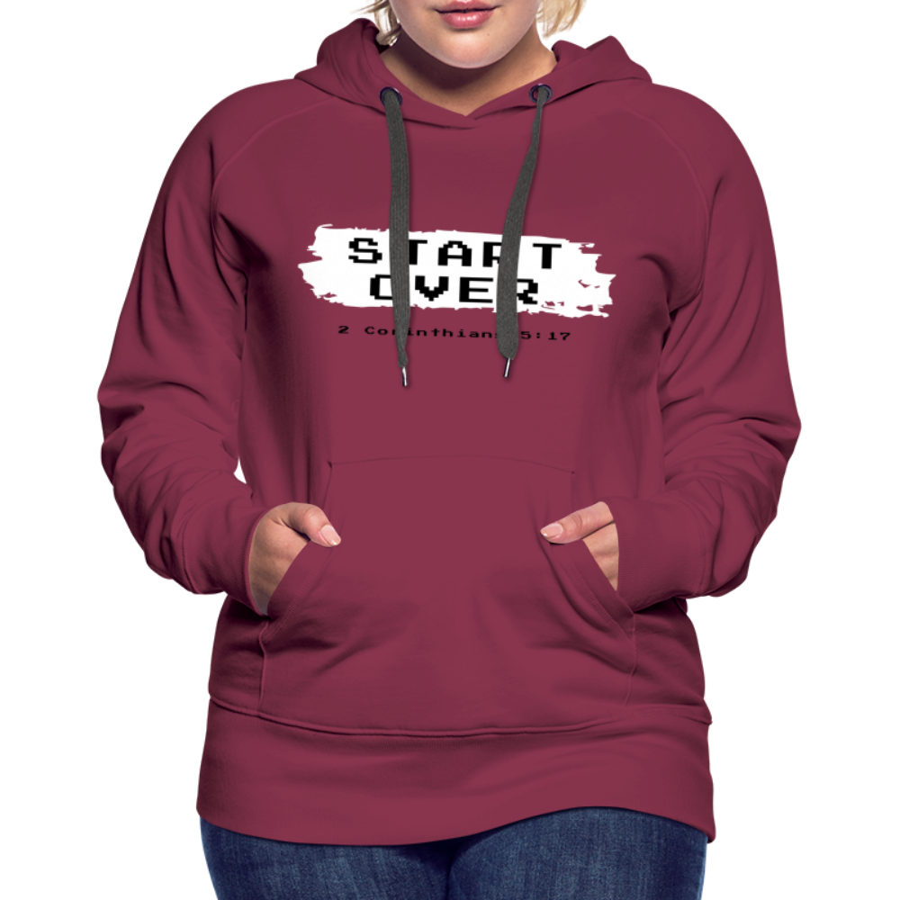 Start Over Women’s Premium Hoodie - burgundy