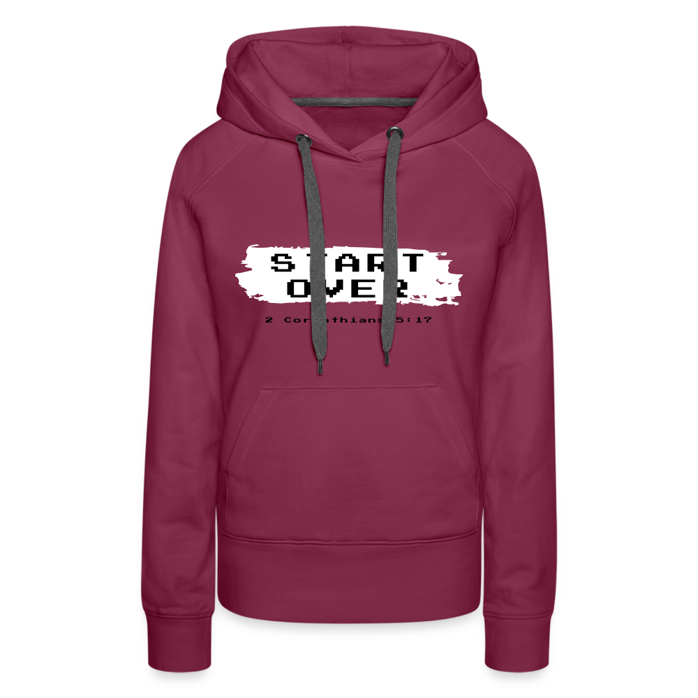 Start Over Women’s Premium Hoodie - burgundy