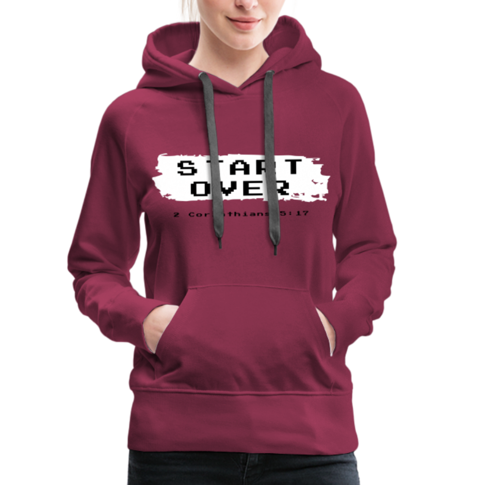 Start Over Women’s Premium Hoodie - burgundy